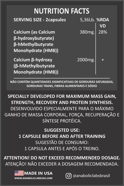 Imagem de HMB 2000mg - ANABOLIC LABS 90 Cápsulas