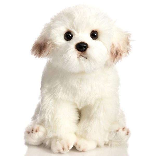 Imagem de HollyHOME Bichon Frise Filhote de Pelúcia Cachorro de Pelúcia Cão de Pelúcia Cão de Pelúcia Pet Gift para Crianças 11 polegadas