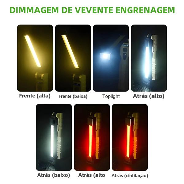 Imagem de Holofote De Emergência LED Portátil Super Brilhante Com Lanterna Recarregável COB Tipo C De Ímã