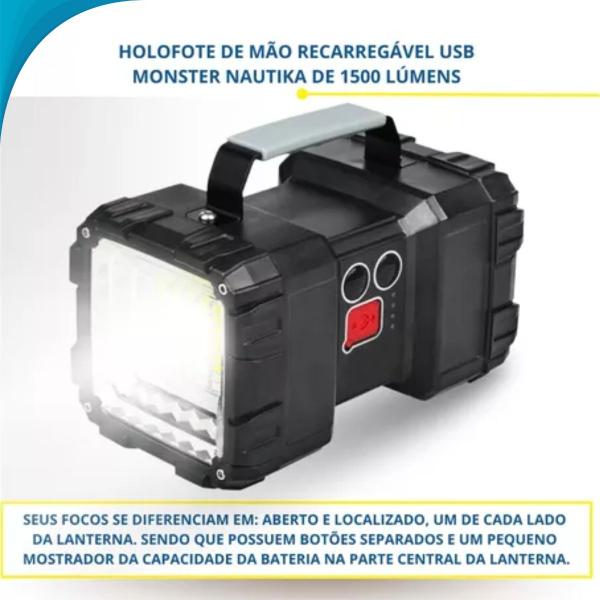 Imagem de Holofote LED Resistente E Portátil Para Uso Profissional E Pesca Entrega Rápida