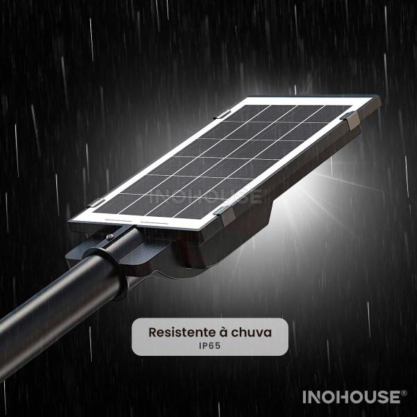 Imagem de Holofote Solar Refletor 100w Luminaria Poste Autonoma IP65 Controle remoto Preta  