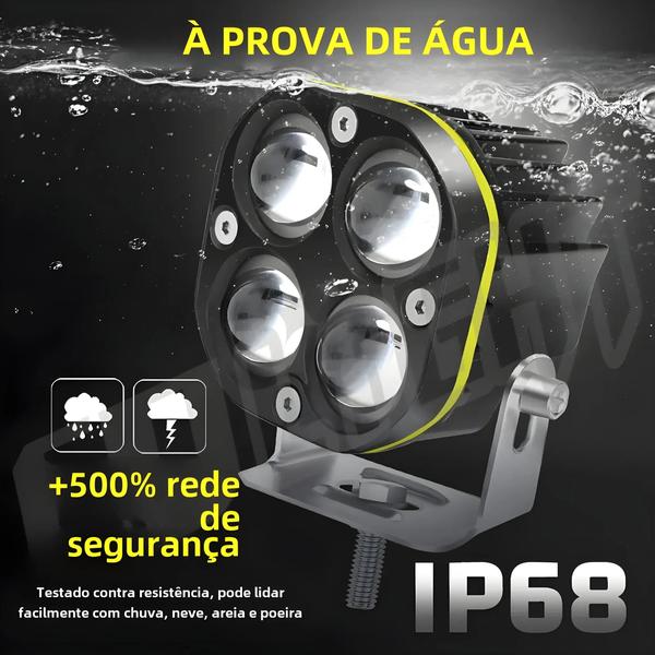 Imagem de Holofotes de LED 3 Polegadas 12V/24V - Faróis de Motocicleta com Luz de Neblina e DRL