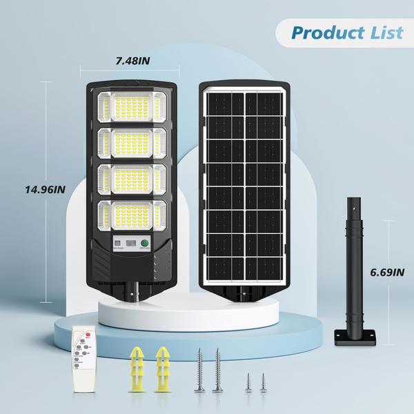 Imagem de Holofotes solares OKPRO 320, grande angular, impermeáveis, pacote com 6