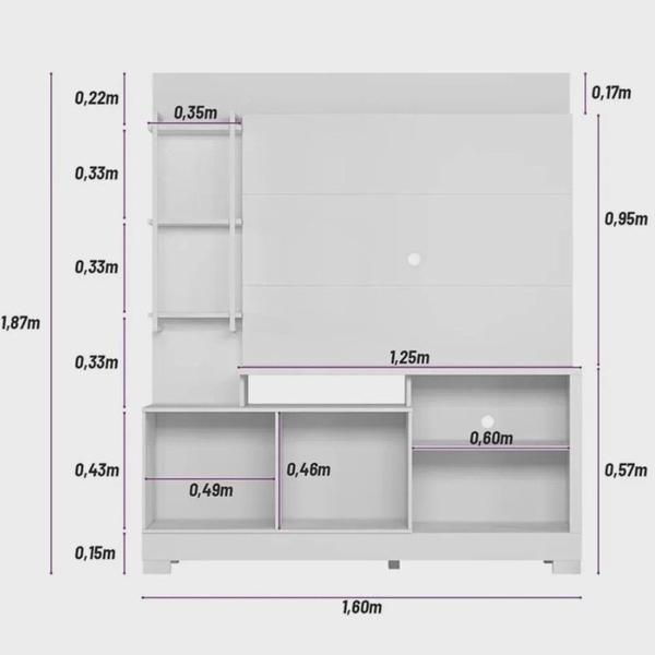 Imagem de Home Alagoas 160cm para Tv de até 50 Polegadas Linea Brasil