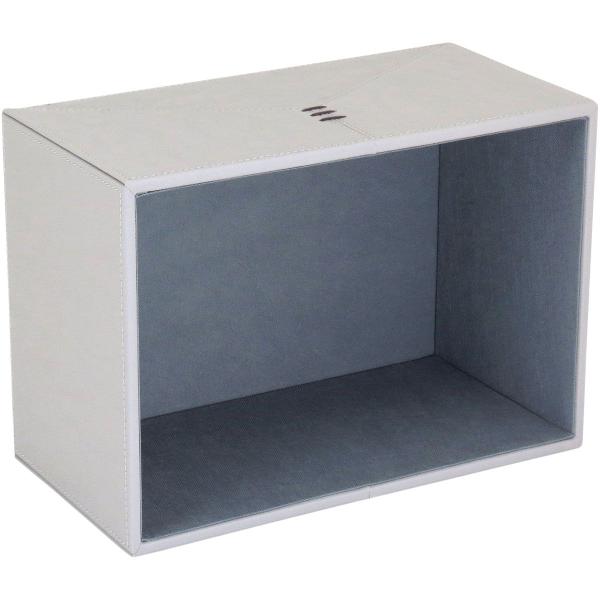 Imagem de HOME&ampCO JUPTER CAIXA ORGANIZADORA 19x36x26cm SINTÉTICO CINZA