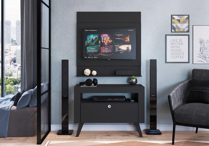 Imagem de Home Com Bancada E Painel Para Tv Ate 36" Canada Preto