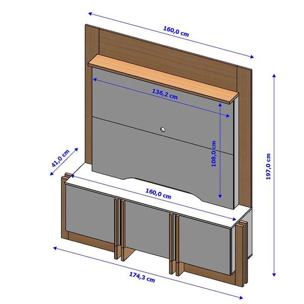 Imagem de Home Estante Rack Orlando Para TV até 60 Polegadas