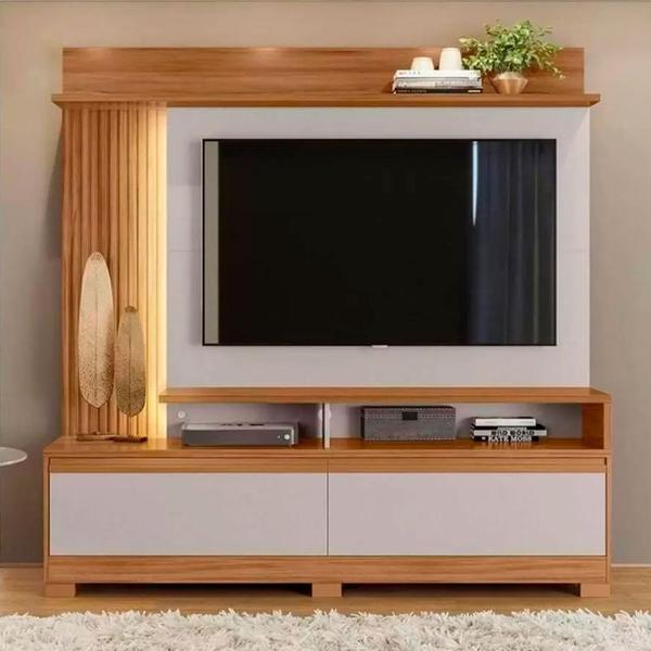 Imagem de Home NT1295 183cm para Tv Até 60 Polegadas com Detalhe Ripado e Pés Notável