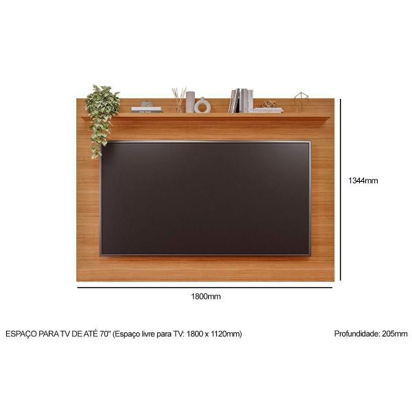 Imagem de Home p/ TV até 70 Pol Moema/Sotile c/ 4 Portas e Pés 180x197cm Off White/Nature - Permóbili