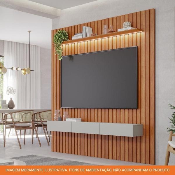 Imagem de Home Para Tv Até 65' 1 Porta 2 Gavetas 1 Prateleira Maragogi Permobili Cinamomo/Off White