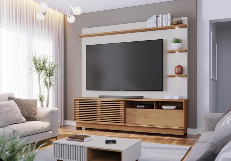 Imagem de Home para TV ate 70 Polegadas Barton Freijo Off-White Matte