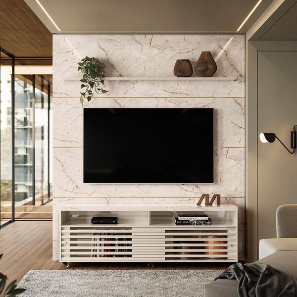 Home para Tv Frizz Prestige Calacata Off White- Madetec Imagem de Home para Tv Frizz Prestige Calacata Off White- Madetec