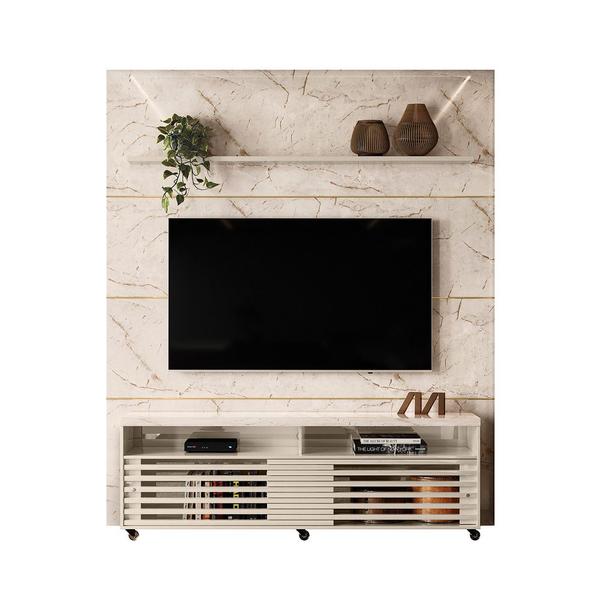 Home para Tv Frizz Prestige Calacata Off White- Madetec Imagem de Home para Tv Frizz Prestige Calacata Off White- Madetec
