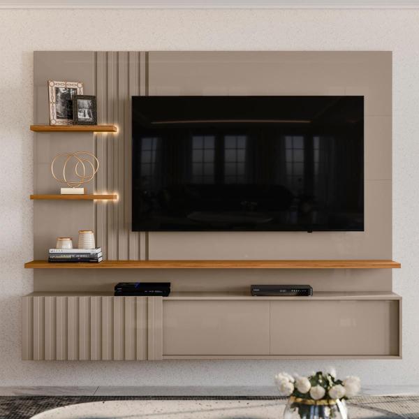 Imagem de Home para TVs 65" Ripado Milão Fendi Naturale