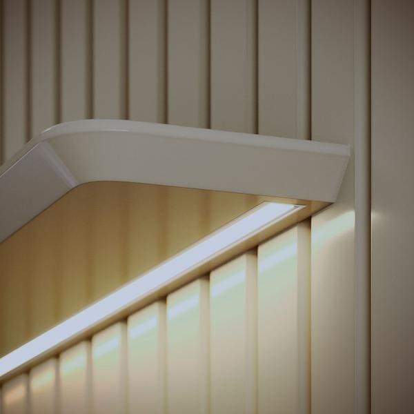 Imagem de Home Ripado Flow 2.8 LED Gianduia com Off White - MóveisAqui