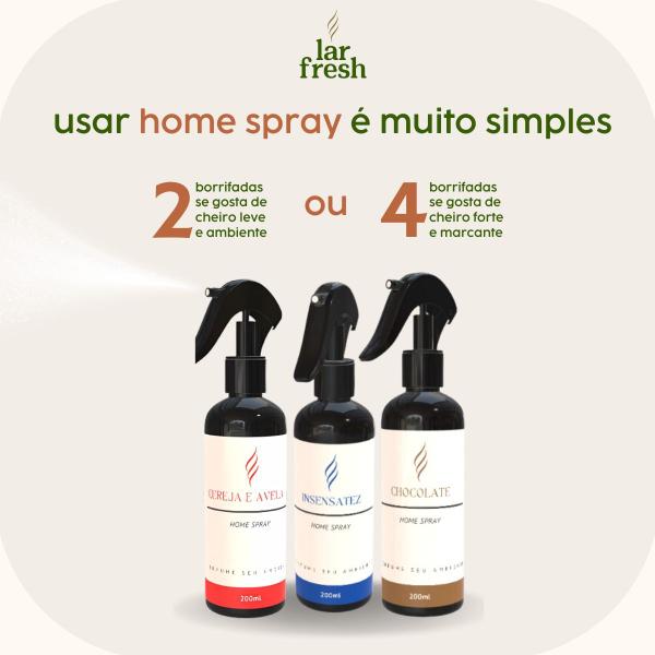 Imagem de Home Spray Para Ambientes Aromas 200ml Aromatizador Lar Fresh