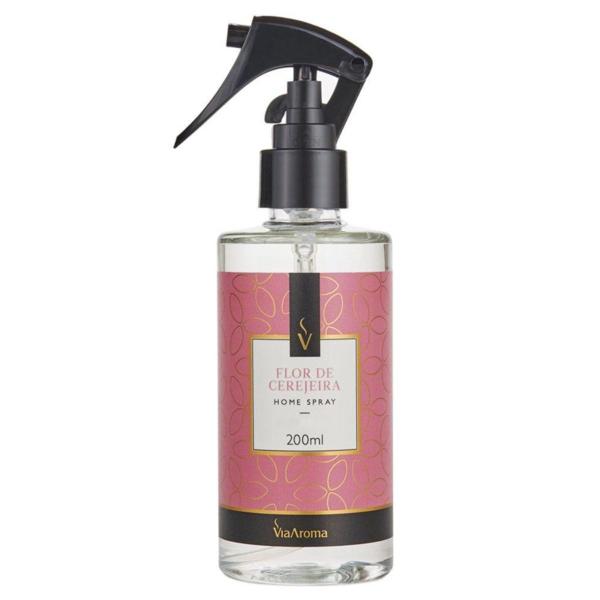 Imagem de Home Spray Via Aroma Flor De Cerejeira Antimofo Aromatizador 200ml - 2 Unidades