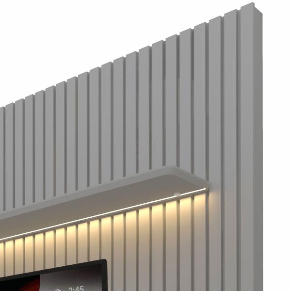 Home Suspenso 2.3 Ripado com LED Nobre Cinza com Off White - Gelius Móveis Imagem de Home Suspenso 2.3 Ripado com LED Nobre Cinza com Off White - Gelius Móveis