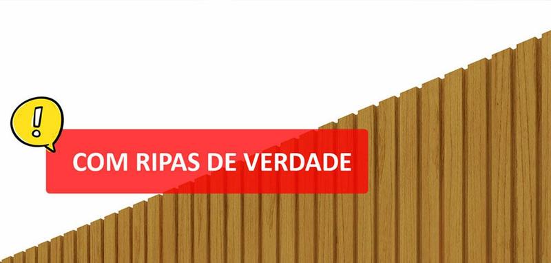 Home Suspenso 2.3 Ripado com LED Nobre Naturale com Off White - Gelius Móveis Imagem de Home Suspenso 2.3 Ripado com LED Nobre Naturale com Off White - Gelius Móveis