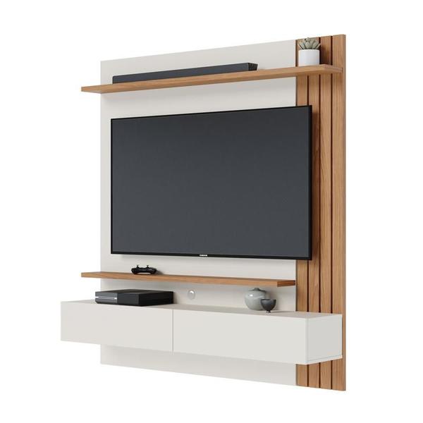 Imagem de Home Suspenso Juriti 1.5 para TV Off White Matte/Freijo - Colibri