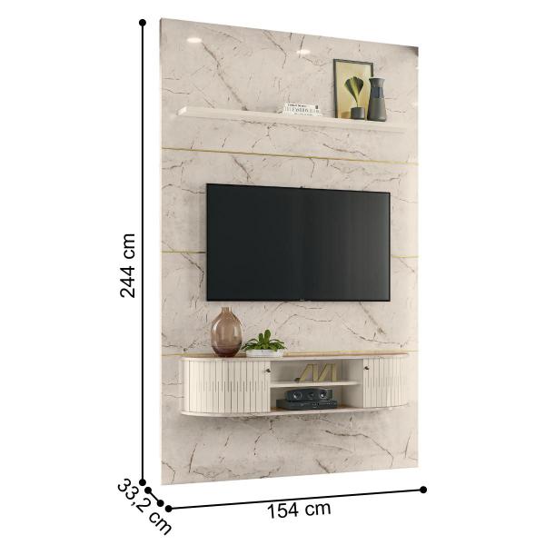 Imagem de Home Suspenso para TV 65" Colônia Calacata Off White