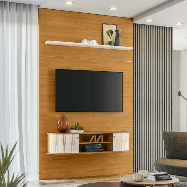 Imagem de Home Suspenso para TV 65" Colônia Cinamomo Off White