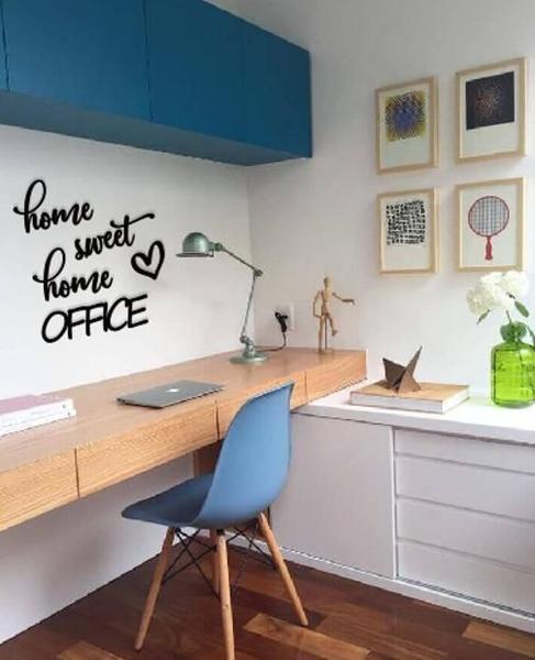 Imagem de Home Sweet Home Office 50X45Cm Lettering Mdf Aplique Parede