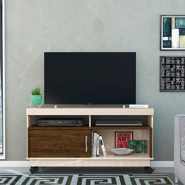 Imagem de Home Theater Artur para TV de até 50 polegadas - OFF WHITE / SAVANA - Madetec