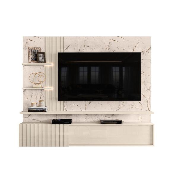 Imagem de Home Theater Atena para TV de até 65 polegadas - CALACATA / OFF WHITE - Madetec