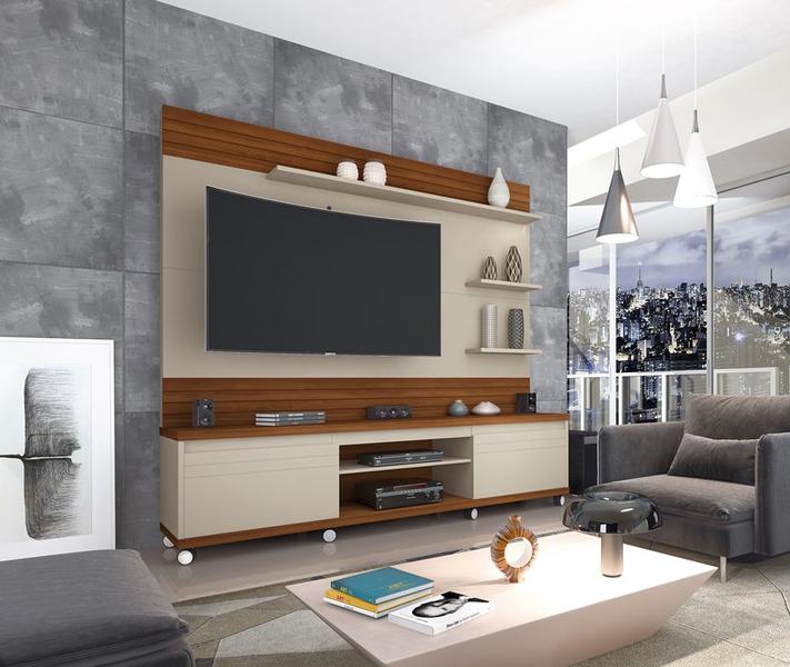 Imagem de Home Theater Cedro Off White/Freijó - Giga Móveis