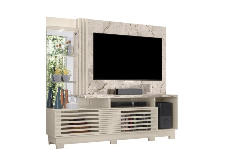 Imagem de  home theater frizz plus com pés -  calacata/off white 843136   madetec