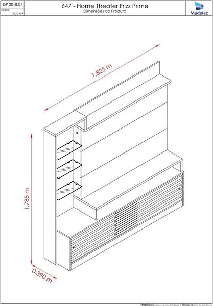 Imagem de Home Theater Frizz Prime para TV de até 55 polegadas - OFF WHITE / SAVANA - Madetec