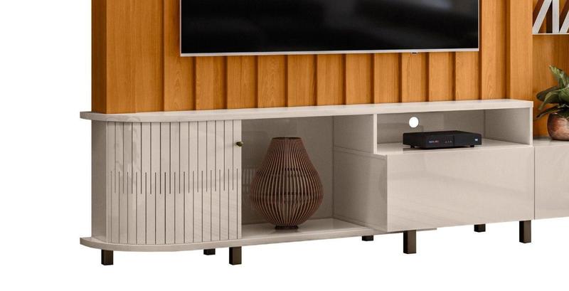 Imagem de Home Theater Le Mans para TV até 70 polegadas - Cinamomo/Off White  - Madetec