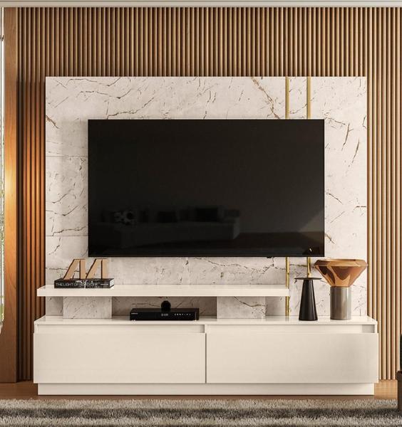 Imagem de Home Theater New Apolo Para TVs até 75 Polegadas Calacata Off White Madetec 