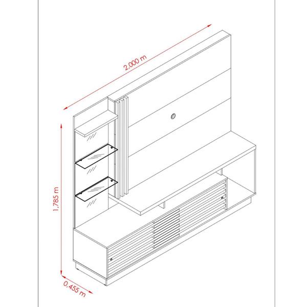 Imagem de Home Theater para Tvs até 60 Pol Compés Frizz Plus Calacata/Off White