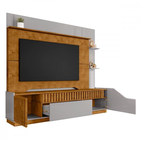 Imagem de Home Theater Ripado Dallas para TV de até 75 Polegadas Naturalle Off White Bechara