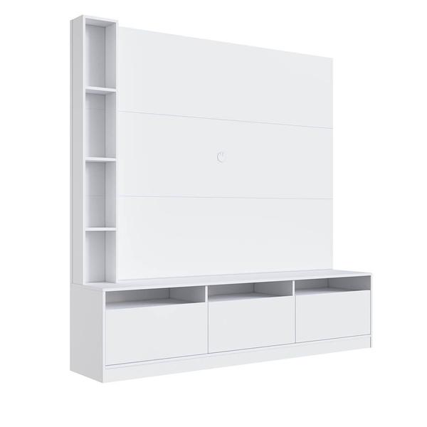 Imagem de Home TV 65'' 3 Portas 4 Prateleiras Branco Lilies Móveis