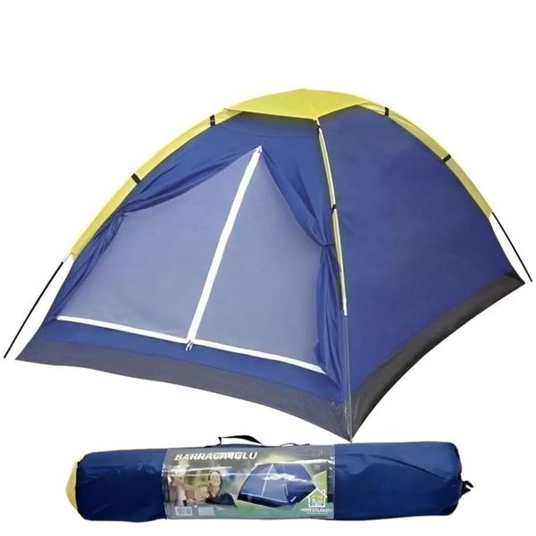 Home Utilidades Barraca Camping Iglu 4 Pessoas com Mosquiteiro Poliéster Azul