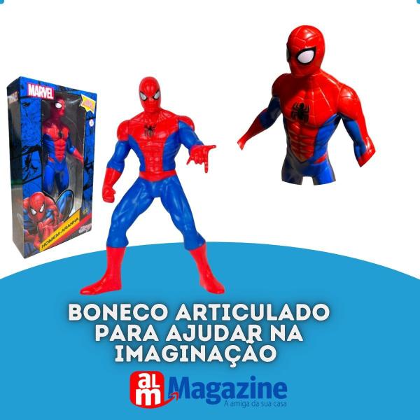 Imagem de Homem Aranha Boneco Brinquedo Vingadores Articulado Grande