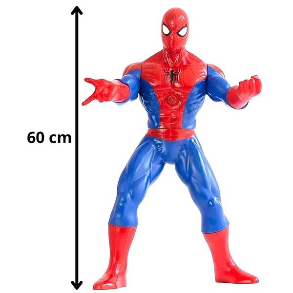 Imagem de Homem Aranha Spider-Man Boneco 60cm C/ 20 FALAS Avengers Brinquedo Infantil ARTICULADO - Original