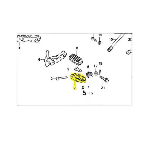 Imagem de Honda Nx 350 Sahara Pedal Apoio Dianteiro LE Genuíno