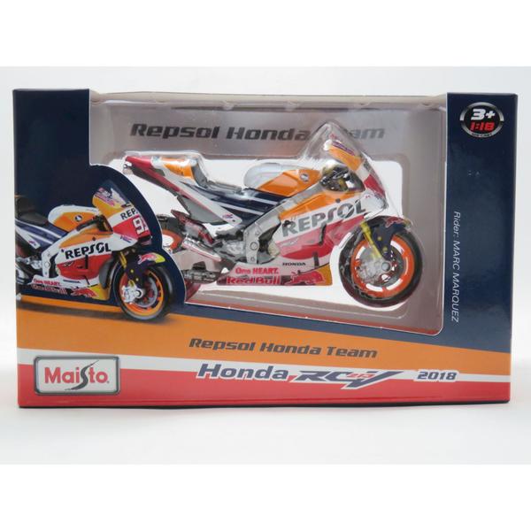 Imagem de Honda RC213V 2018 - Marc Marquez 93 - Repsol Honda Team - Moto GP - 1/18 - Maisto