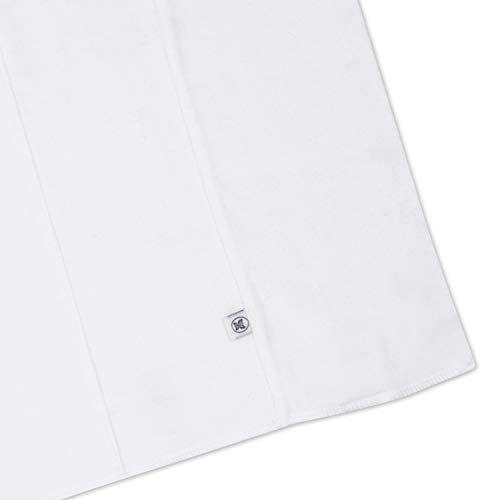 Imagem de HonestBaby bebê unissex 5-Pack algodão orgânico malha arrotar panos Bandana, branco brilhante, um tamanho EUA