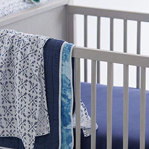 Imagem de HonestBaby unissex baby 2-Pack algodão orgânico Fitted Berço Lençóis Wearable Cobertor, Bússola, One Size EUA