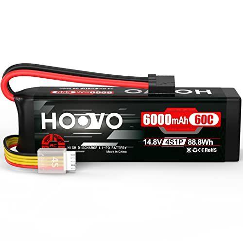 Imagem de HOOVO 4S 14.8V 6000mAh 60C LiPo Bateria para Heli Avião Helicóptero Quadcopter Drone Tracxas X-Mass Truck