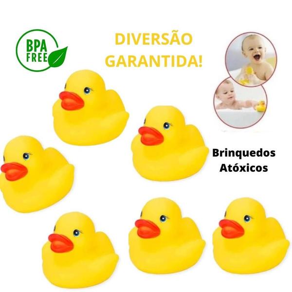 Imagem de Hora do Banho 6 Patos Patinhos Amarelos Vinil de Esguichar Atóxicos - Zoop