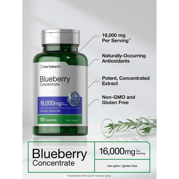 Imagem de Horbaach Blueberry Concentrado De Mirtilo 16.000 Mg-150 Cáps