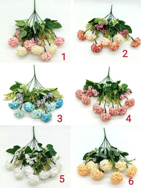 Imagem de Hortênsias Pequena Artificial Buque Com 7 Flores