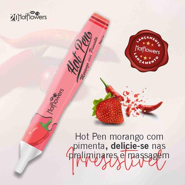 Imagem de Hot Pen Morango Com Pimenta Caneta Comestível 35gr