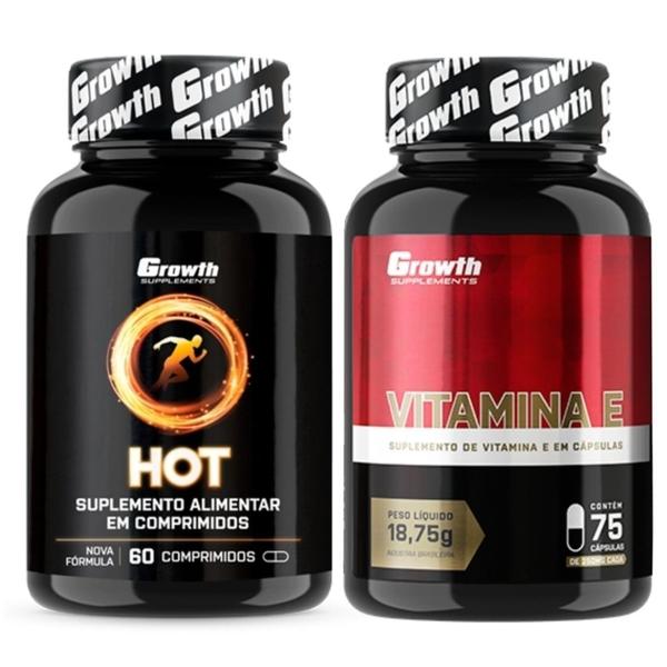 Imagem de Hot Termogênico 60 Caps + Vitamina E 75 Caps Growth Supplements